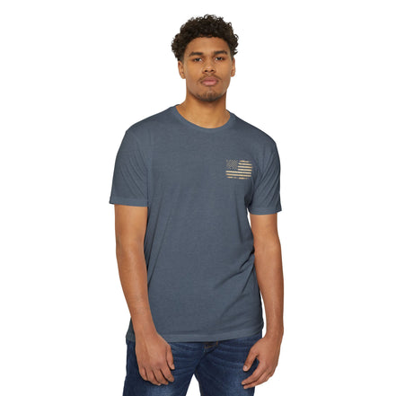 Copy of Earned the Title Kept the Attitude T-Shirt — Military USMC Veteran Flag Tee