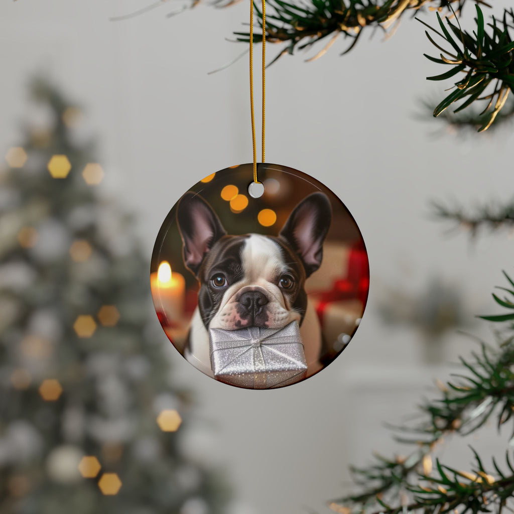 Ceramic Ornaments - French Bull Dog Design