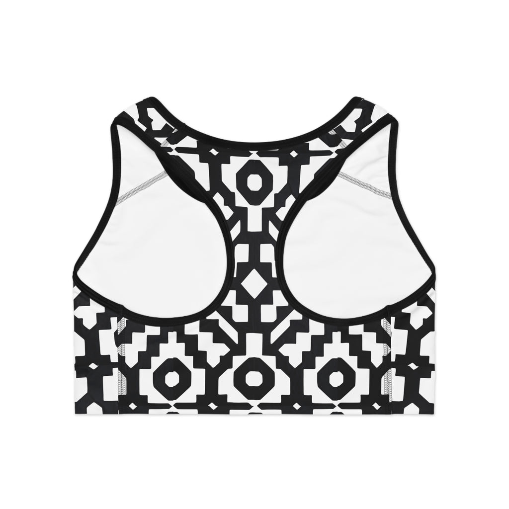 INCA Pattern Activewear Sports Bra — Tribal Inca Print Workout Top