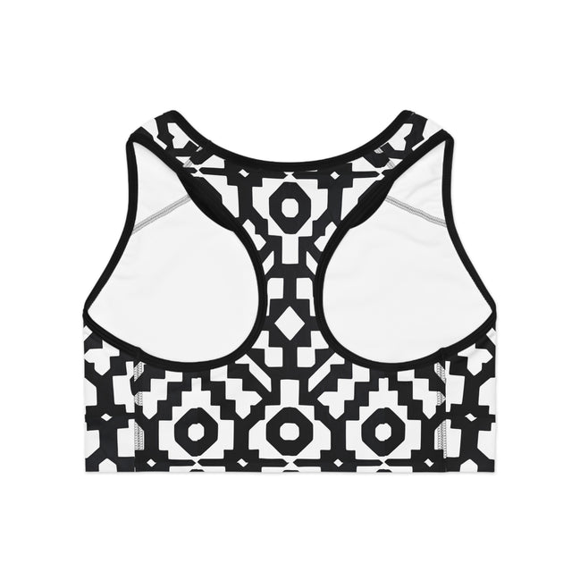 INCA Pattern Activewear Sports Bra — Tribal Inca Print Workout Top