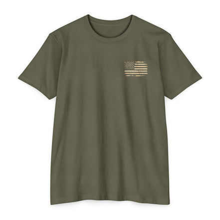 Copy of Earned the Title Kept the Attitude T-Shirt — Military USMC Veteran Flag Tee