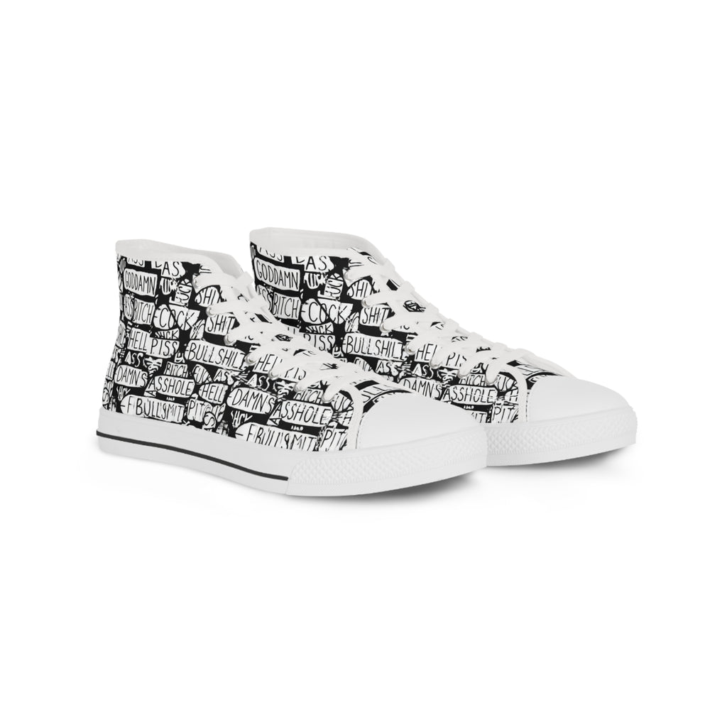 Trendy High Top Sneakers with Inspirational Design