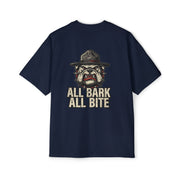 Men's Heavy Oversized Tee-ALL BARK ALL BITE