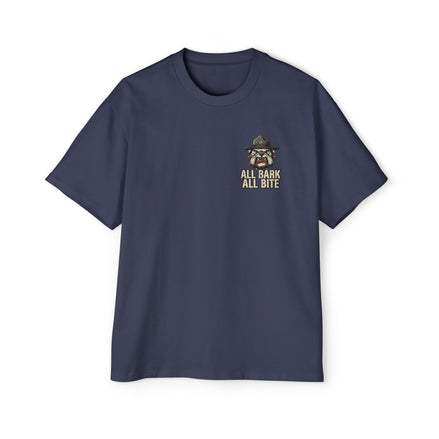 Men's Heavy Oversized Tee-ALL BARK ALL BITE
