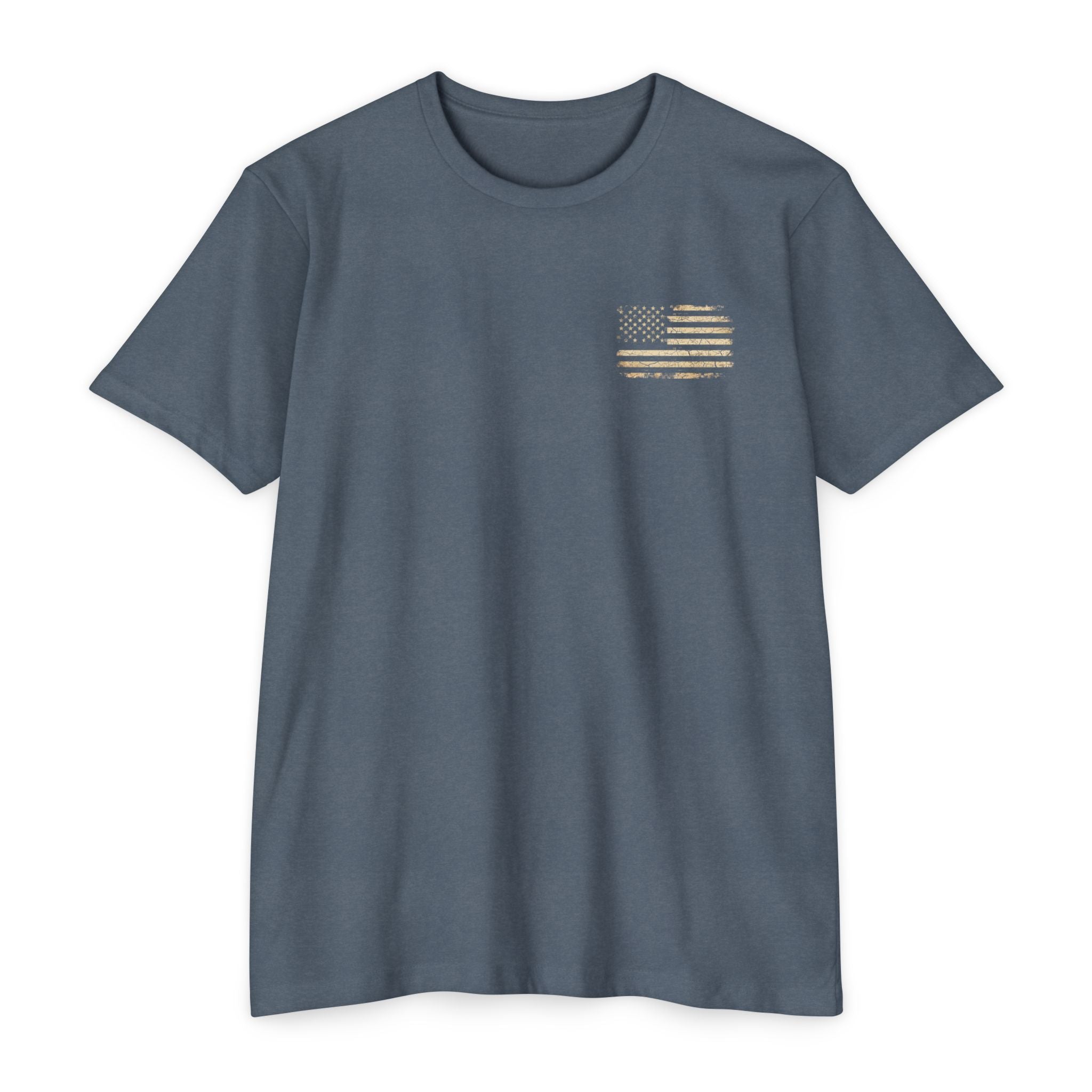 Copy of Earned the Title Kept the Attitude T-Shirt — Military USMC Veteran Flag Tee