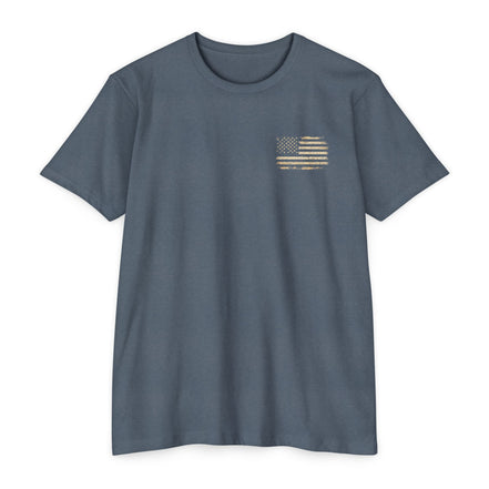 Copy of Earned the Title Kept the Attitude T-Shirt — Military USMC Veteran Flag Tee