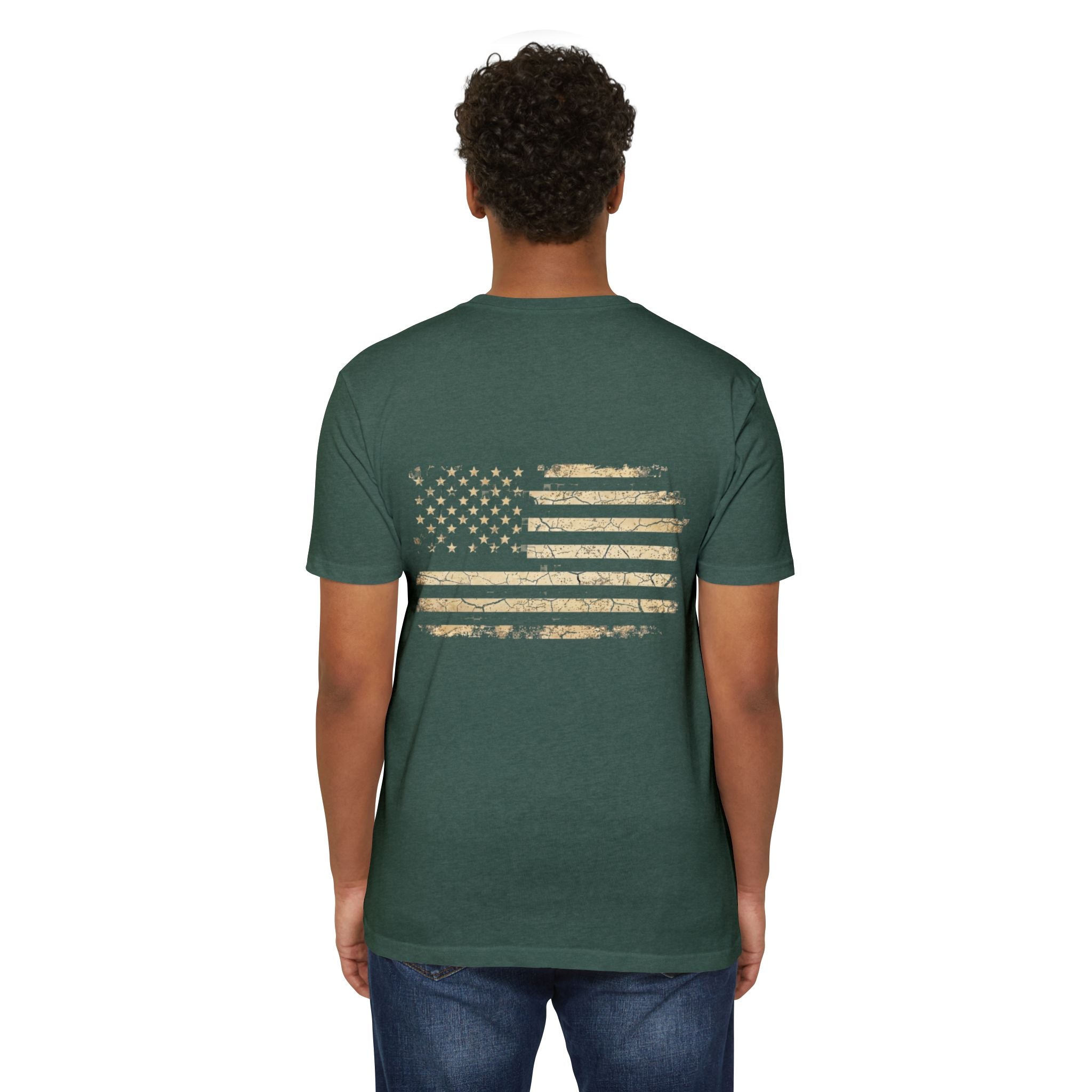 Copy of Earned the Title Kept the Attitude T-Shirt — Military USMC Veteran Flag Tee