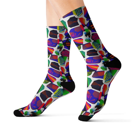 Abstracts Sublimation Socks — Colorful Abstract Art Athletic Socks