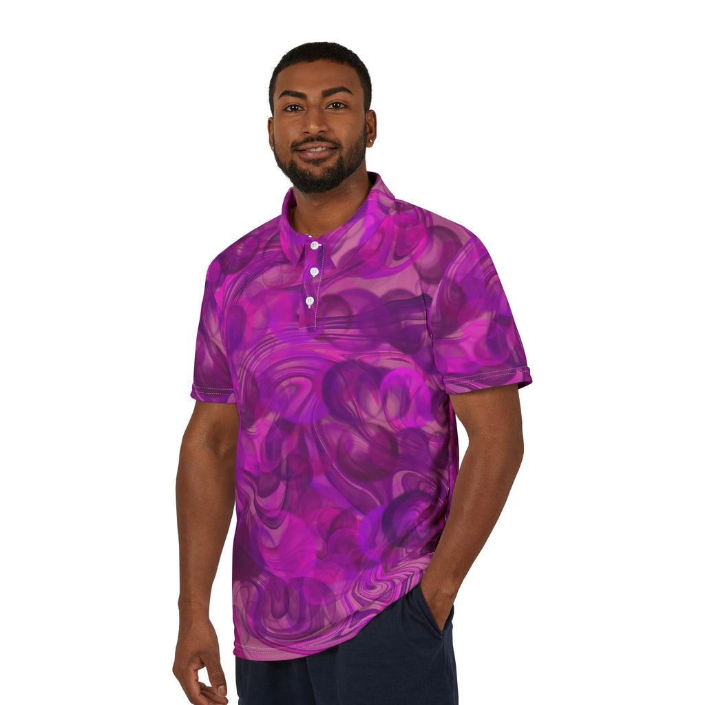 Purple Marble Swirl Polo