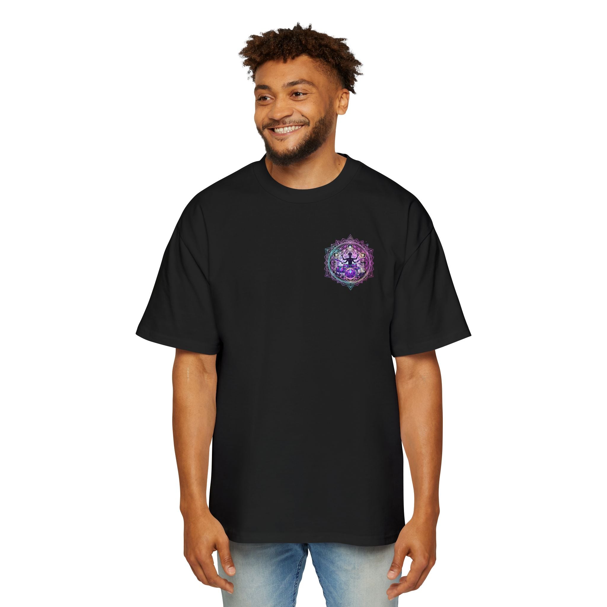 Men's Heavy Oversized Tee-ALIEN BEAT