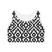 INCA Pattern Activewear Sports Bra — Tribal Inca Print Workout Top