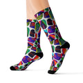 Abstracts Sublimation Socks — Colorful Abstract Art Athletic Socks